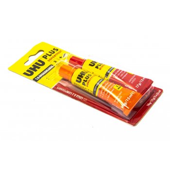 КЛЕЙ ЭПОКСИДНЫЙ ДВУХКОМПОНЕНТНЫЙ "UHU" PLUS КРАСНЫЙ (30ML)