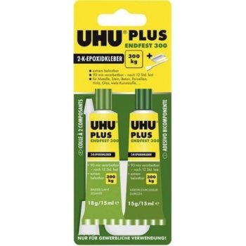 КЛЕЙ ЭПОКСИДНЫЙ ДВУХКОМПОНЕНТНЫЙ "UHU" PLUS ЗЕЛЕНЫЙ (30ML)